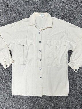 Vintage 90s Changes 100% Cotton Large Pocket Button Down Shirt